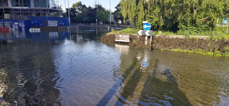 Burst Water Main Shuts St Edwards Way Roundabout, Causing Major Delays