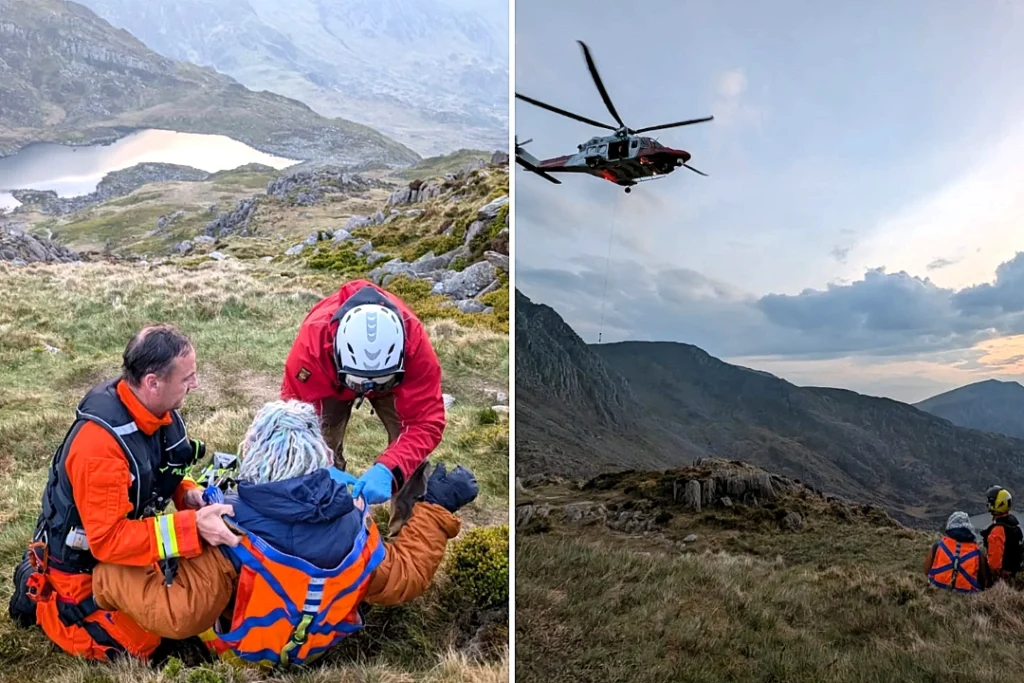 Hiker Airlifted by Coastguard Helicopter from Tryfan After Injury