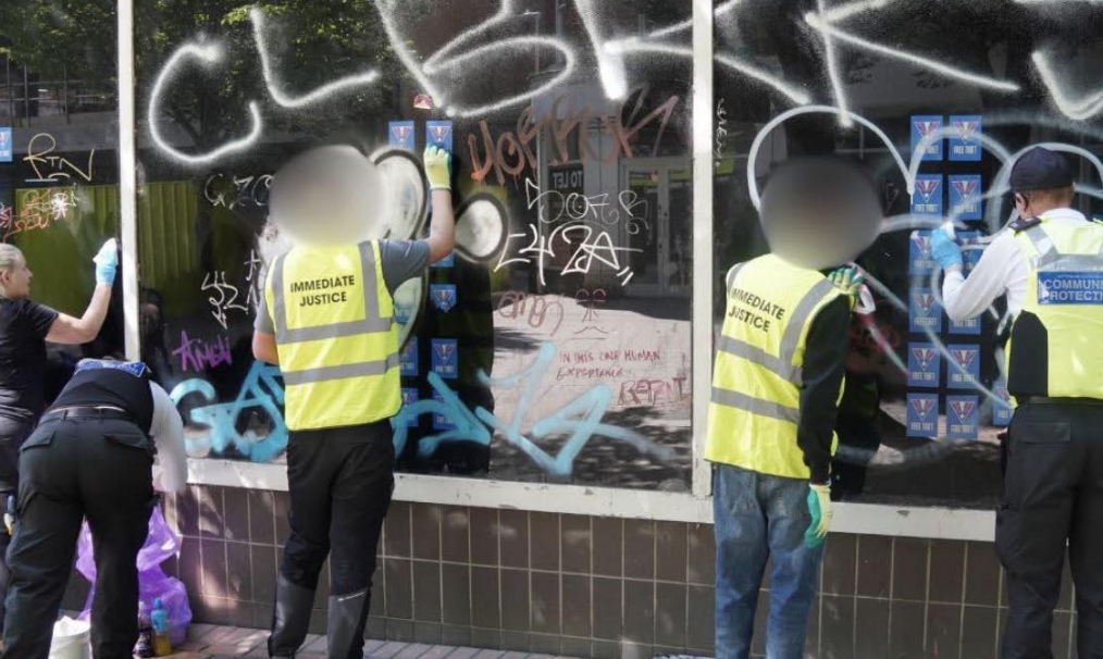 Teenagers Ordered to Remove Graffiti in Local Anti-Social Behaviour Crackdown