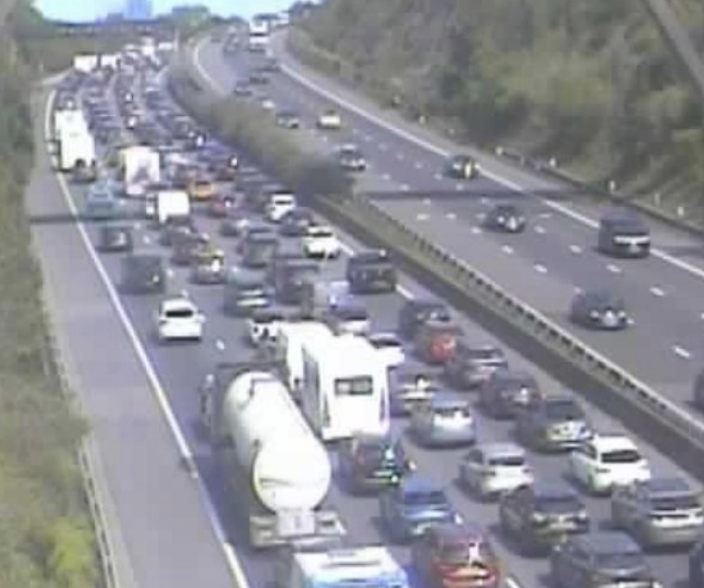 M5 Fully Closed as Police Engage Woman on Bridge Near Exeter