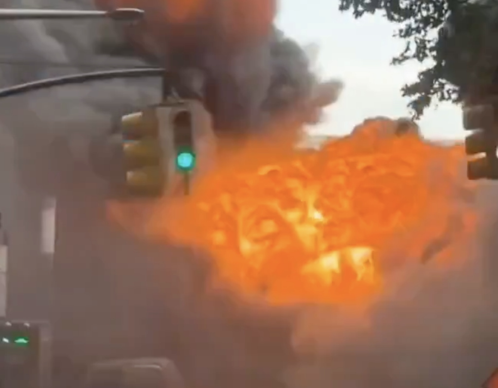 Car Bursts Into Flames Near Financial District as Firefighters Rush to Respond