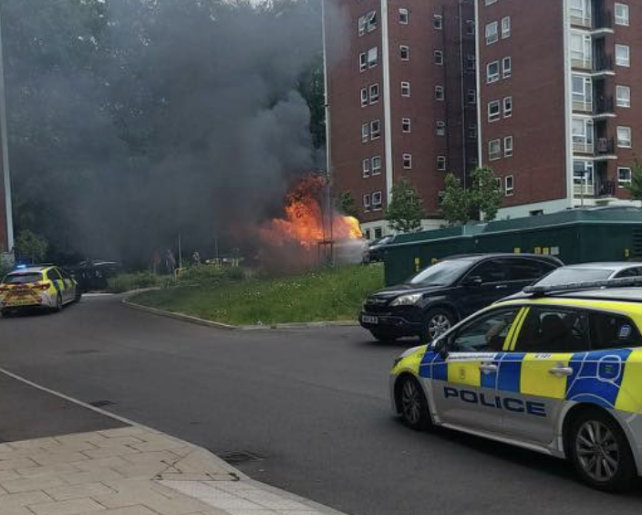 Individual Linked to Van Fire as Local School Enters Lockdown