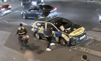 Commuter Fined for Damaging Police Car Near Major Transport Hub