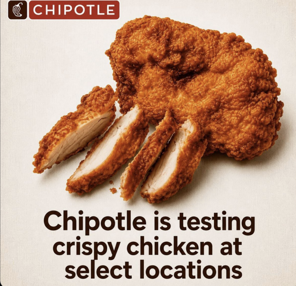 Chipotle Trials Crispy Chicken as Brand Faces Debate