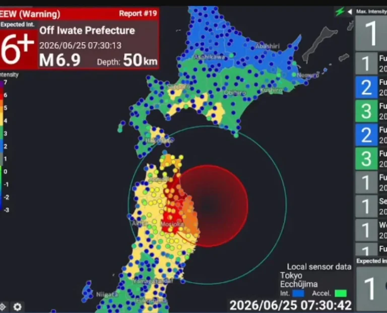 Significant earthquake hits off the coast of Iwate Prefecture, Japan