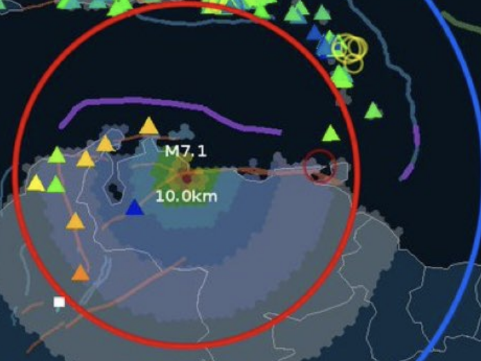 6.2 Magnitude Earthquake Strikes Northern Venezuela This Evening