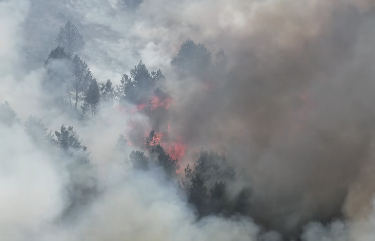 Wildfire Forces Road Closures Near Tintwistle Moor in Derbyshire