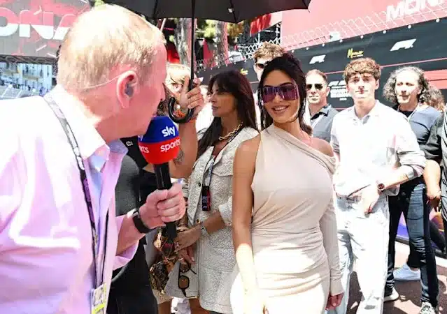 Kim Kardashian Gives Martin Brundle the Cold Shoulder on Monaco F1 Grid