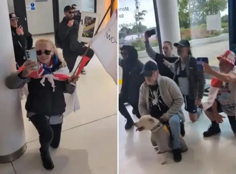 British Patriots Take The Knee Outside Police Stations in Support of Henry Nowak