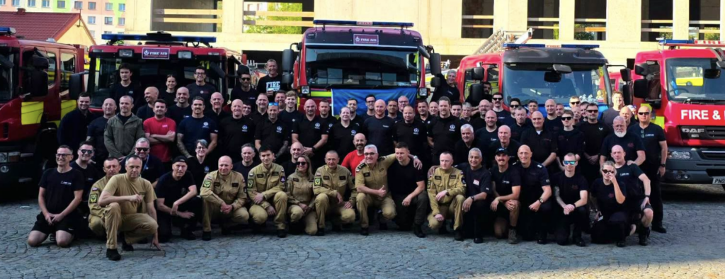 Firefighters Join UK Convoy Delivering Fire Engines and Equipment to Ukraine