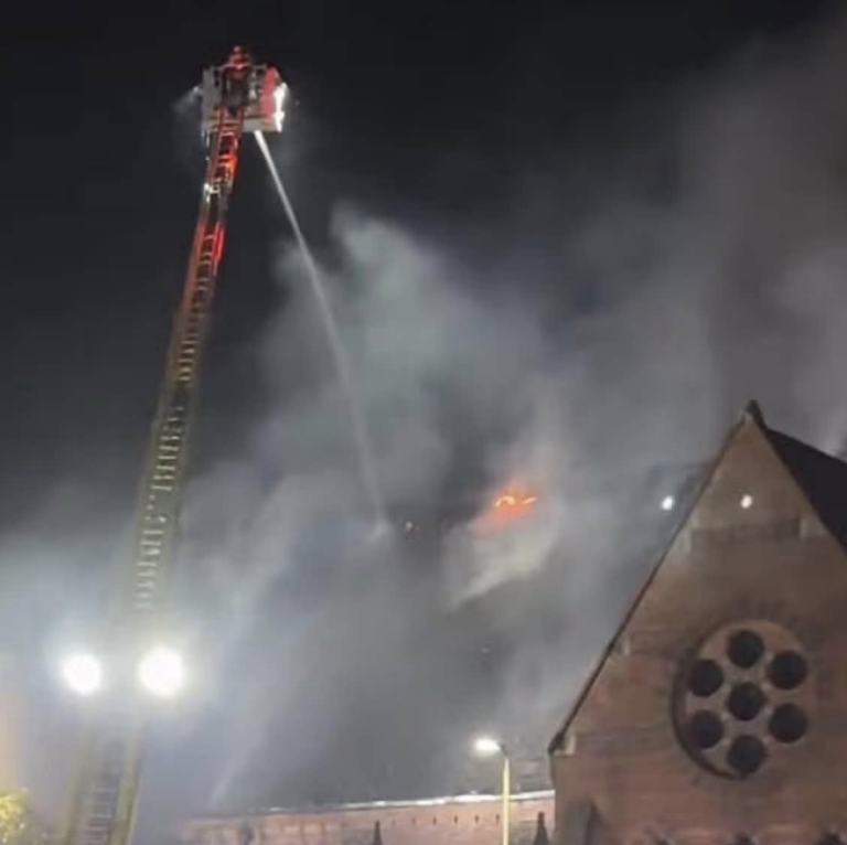 Major Fire Tears Through Leicester Church as Residents Told to Keep Windows Shut