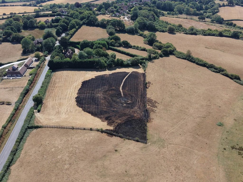 Field fire near Boreham Hill brought under control by firefighters