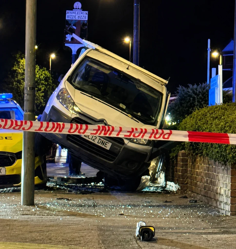 Stolen van rammed to a halt after 17-mile police chase and wrong-way A20 drive