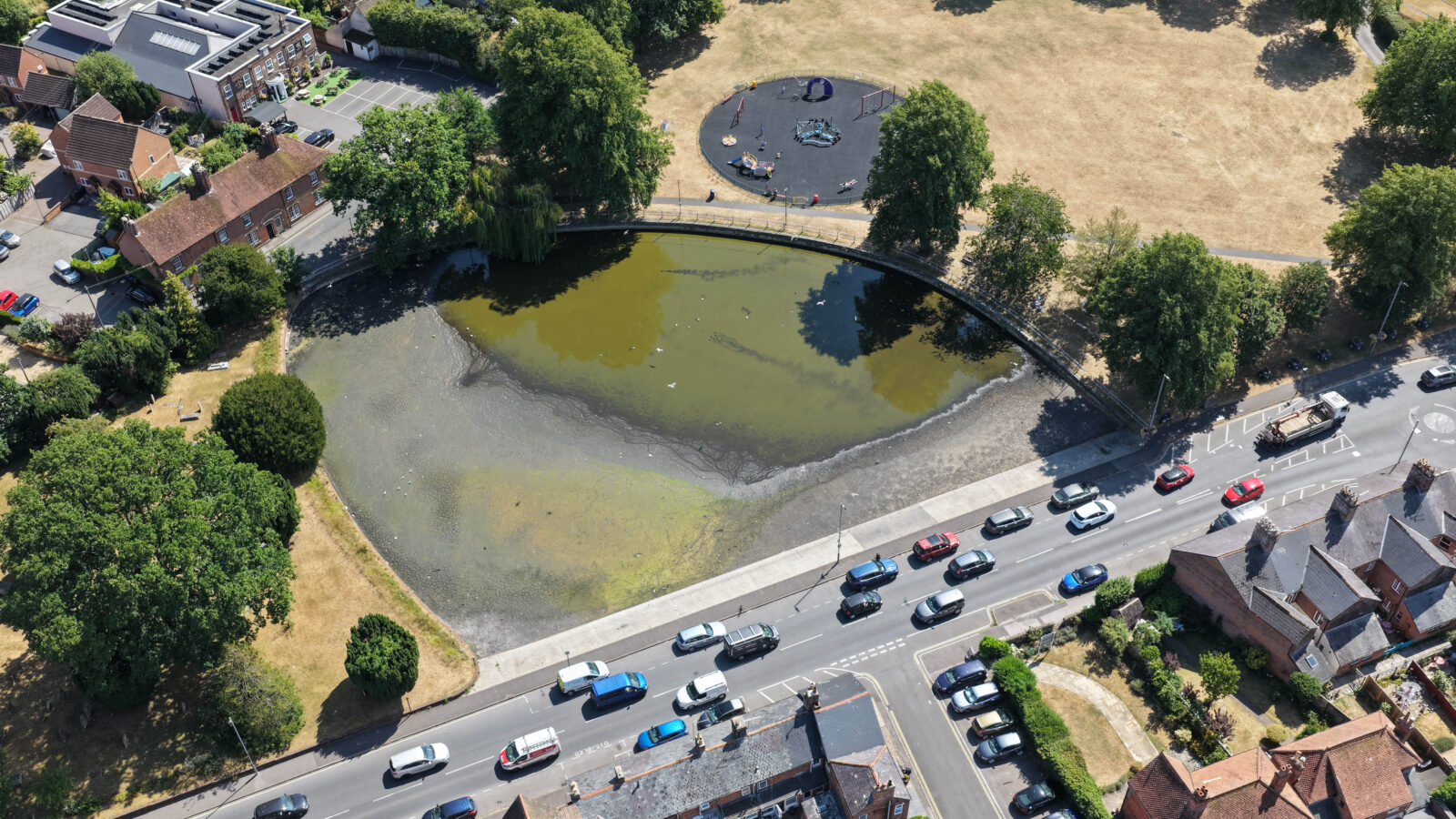 Concern as 300-year-old Devizes pond dries up during record-breaking heatwave