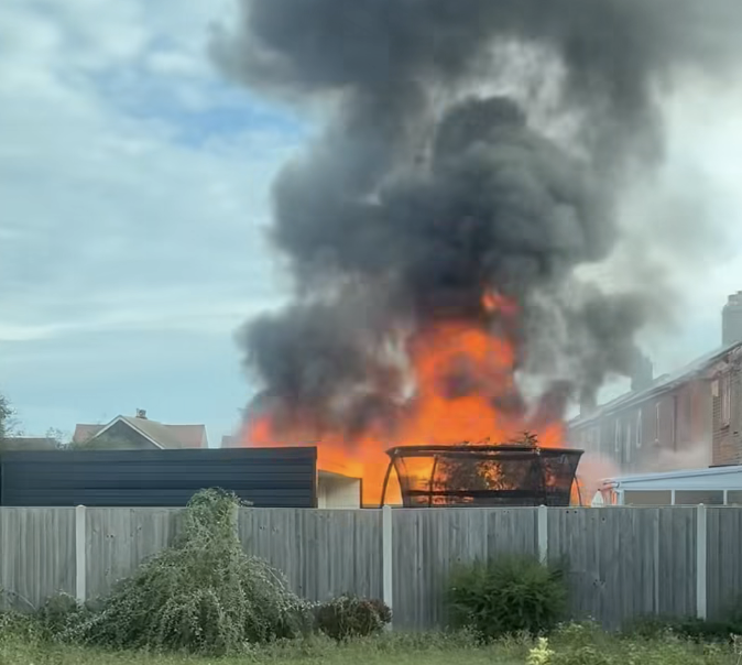 Five treated after shed fire spreads to neighbouring properties in Margate