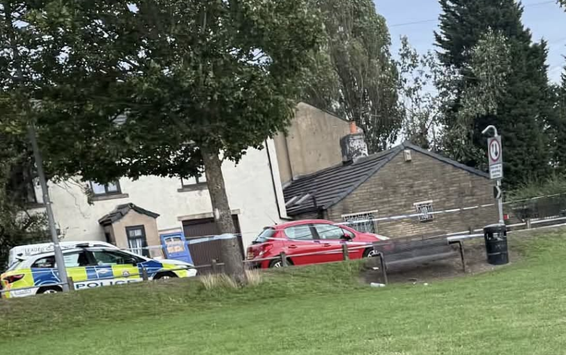 Police cordon in place on Bierley Lane Bradford as officers remain at scene