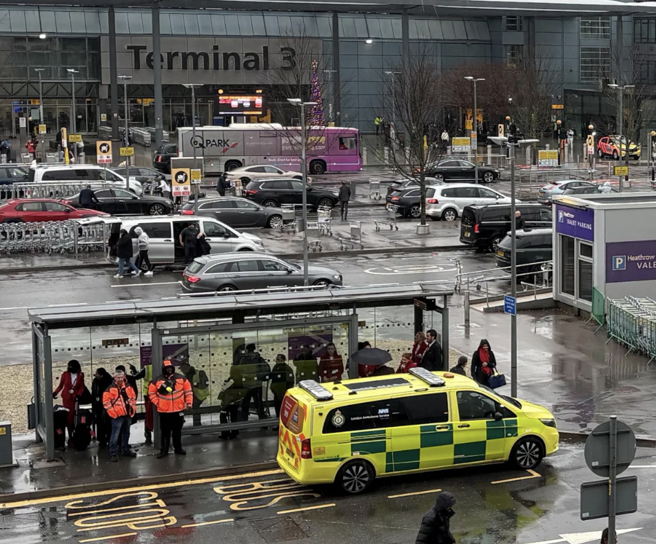 Four men admit affray after CS spray attack caused chaos at Heathrow Airport