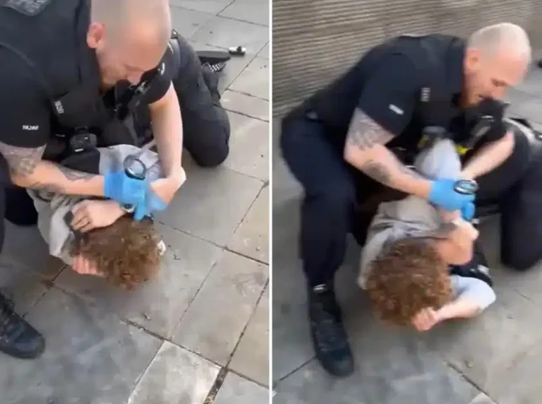 Police officer filmed striking suspect with handcuffs after two colleagues seriously injured in Manchester
